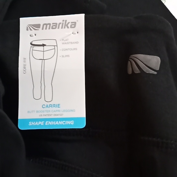 MARIKA CARRIE BUTT BOOSTER CAPRI LEGGINGS. Core Fit. Black. NWT. Small. - Picture 7 of 10